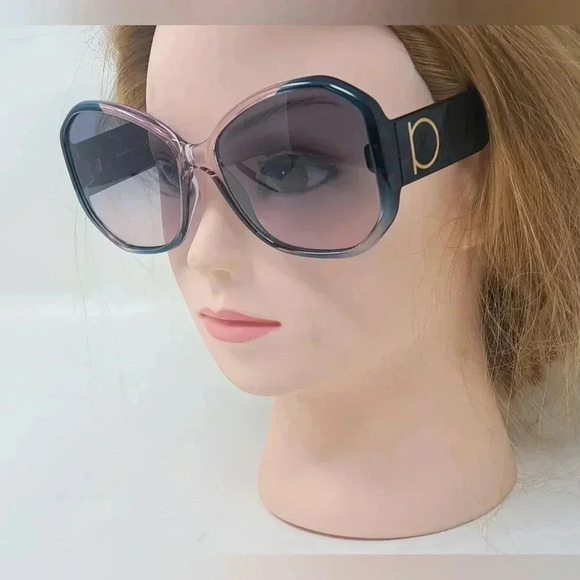 Salvatore Ferragamo Sunglasses Blue Antique  Rose Gradient SF942S 431 61-17-145 - Picture 1 of 15